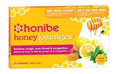 Honibe Honey Lozenges Lemon 10 Lozenges