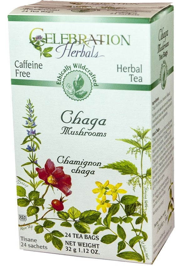 Celebration Herbals Chaga Mushrooms 24 Tea Bags - 1